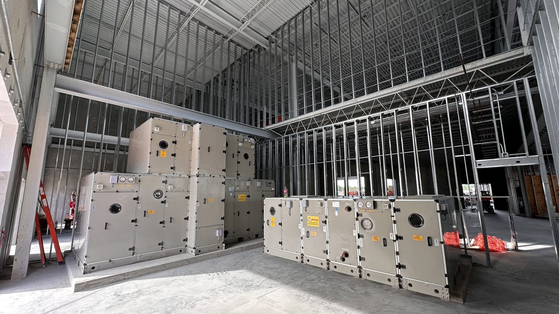 Air handling units staged for installation by EMEP Engineering